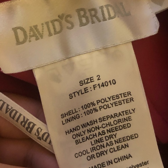 Long David’s Bridal Pink Dress - Picture 5 of 5